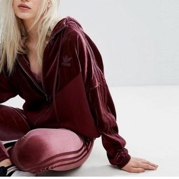 ADIDAS Velour full zip jacket XS - Picture 1 of 9